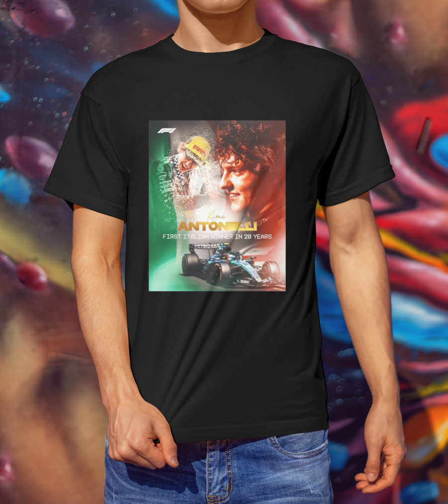 F1 Kimi Antonelli First Italian Winner In 20 Years T-Shirt