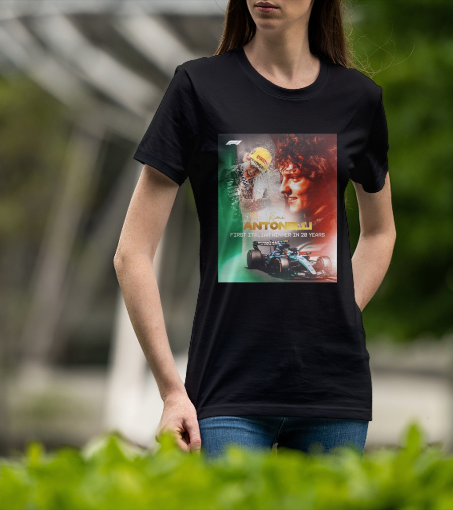 F1 Kimi Antonelli First Italian Winner In 20 Years T-Shirt