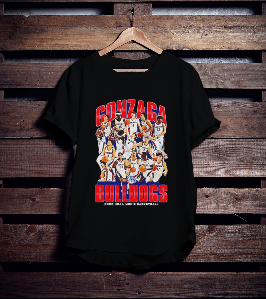 Gonzaga Bulldogs Men's Basketball March Madness 2026 Team Collage T-Shirt