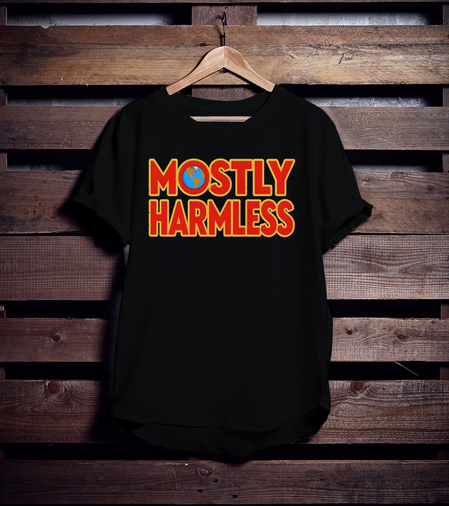 Mostly Harmless Douglas Adams Hitchhiker's Guide To The Galaxy Series 1992 Earth T-Shirt