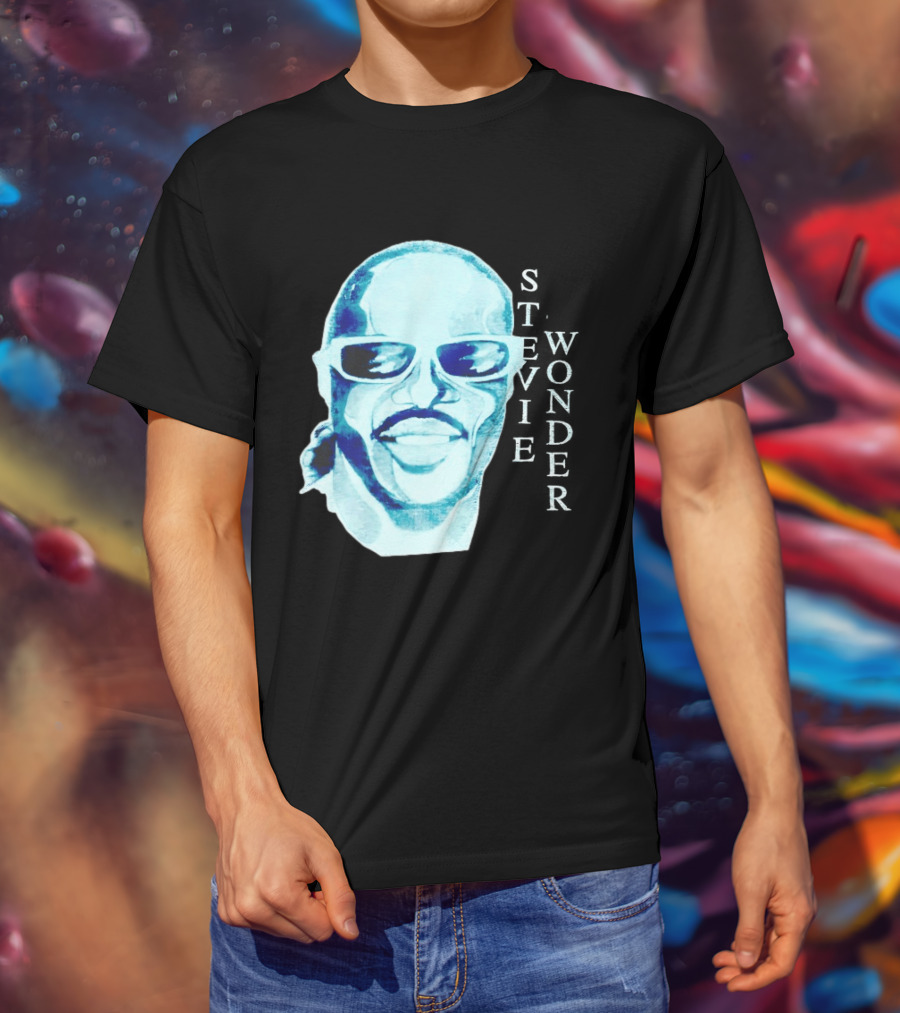 Stevie Wonder Signed Sealed Delivered Blue T-Shirt