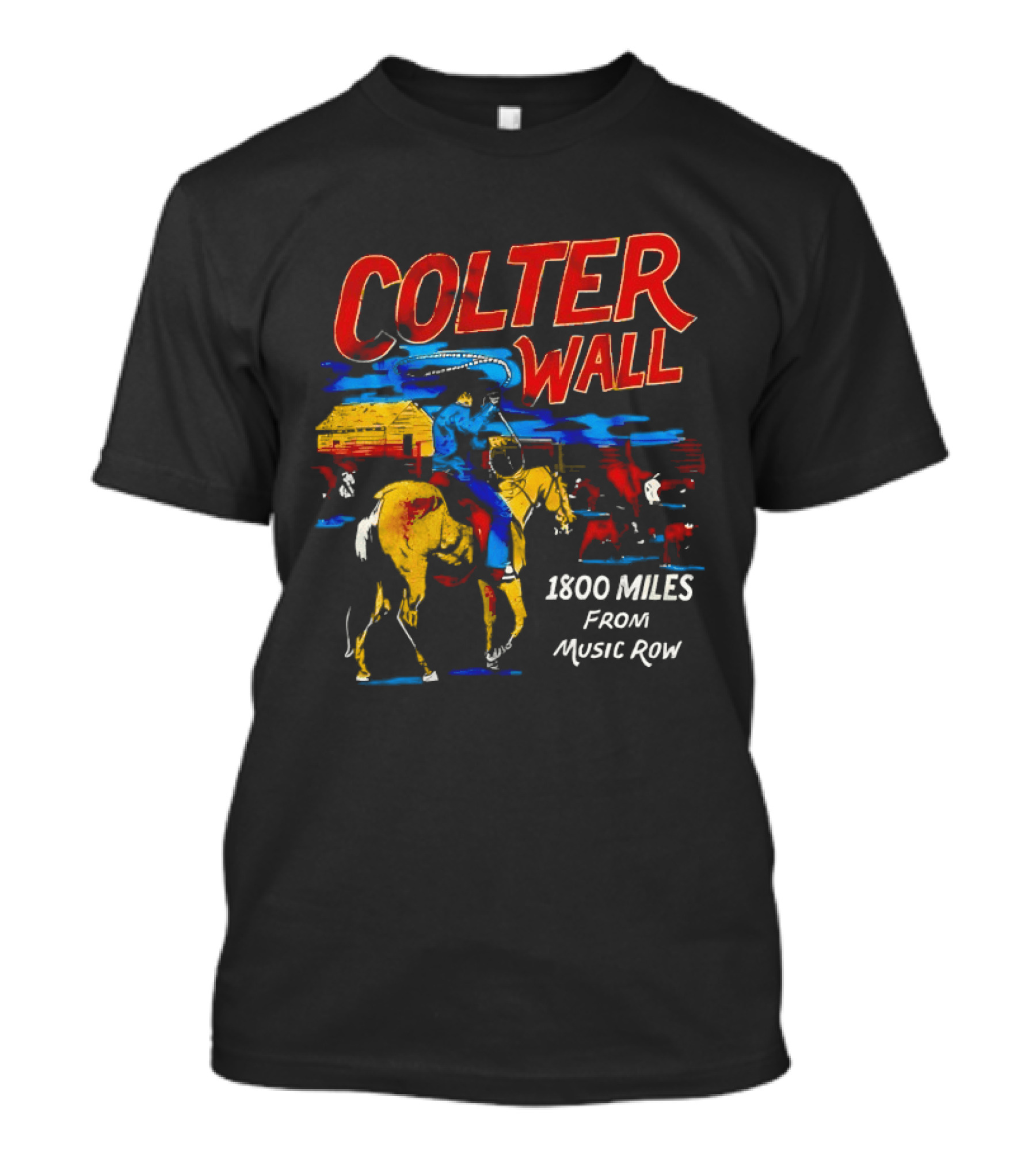 Colter Wall 1800 Miles From Music Row Cowboy Western Scene T-Shirt
