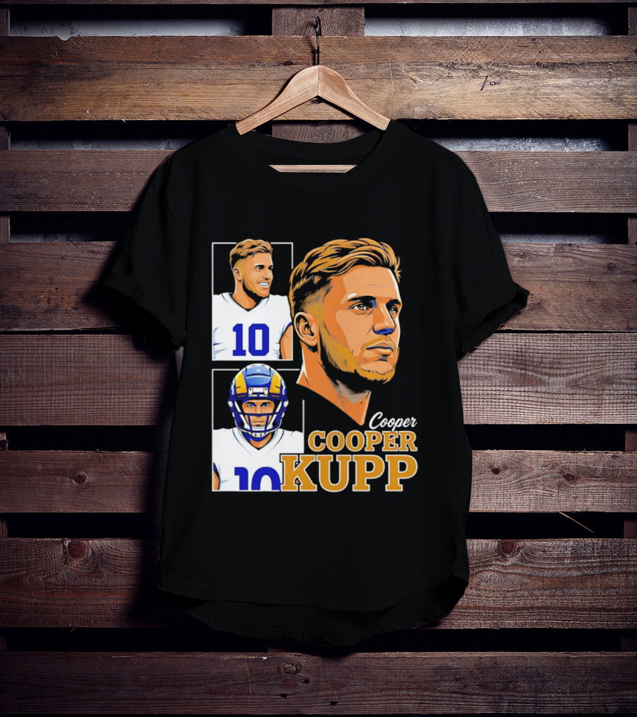 Cooper Kupp Number 10 Los Angeles Rams Football Player Collage 2026 T-Shirt