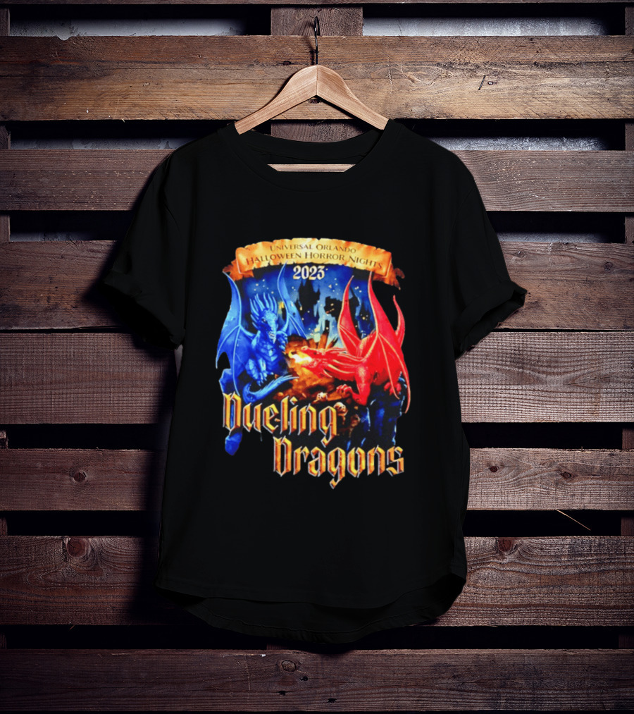 Universal Orlando Halloween Horror Nights 2023 Dueling Dragons T-Shirt