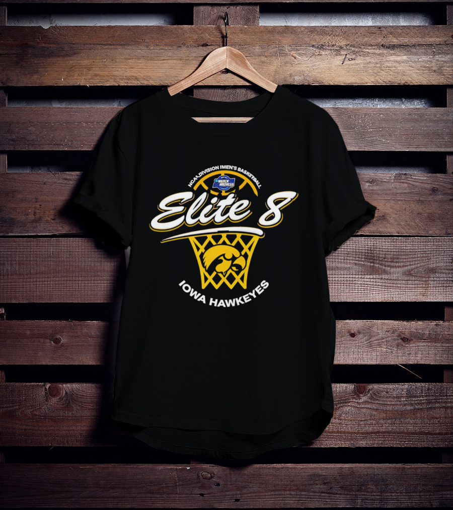 Iowa Hawkeyes NCAA Division Men's Basketball Elite Eight T-Shirt