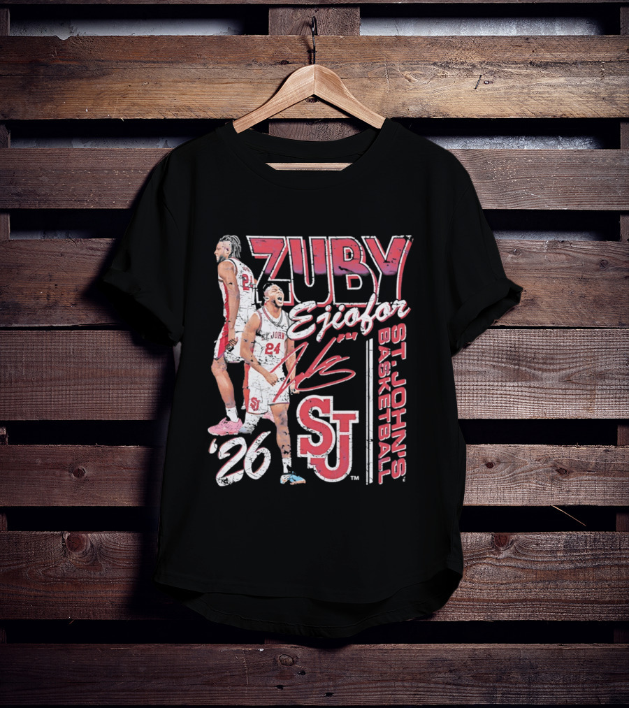 Zuby Ejiofor St. John's Basketball 26 SJ Red Storm 90s T-Shirt