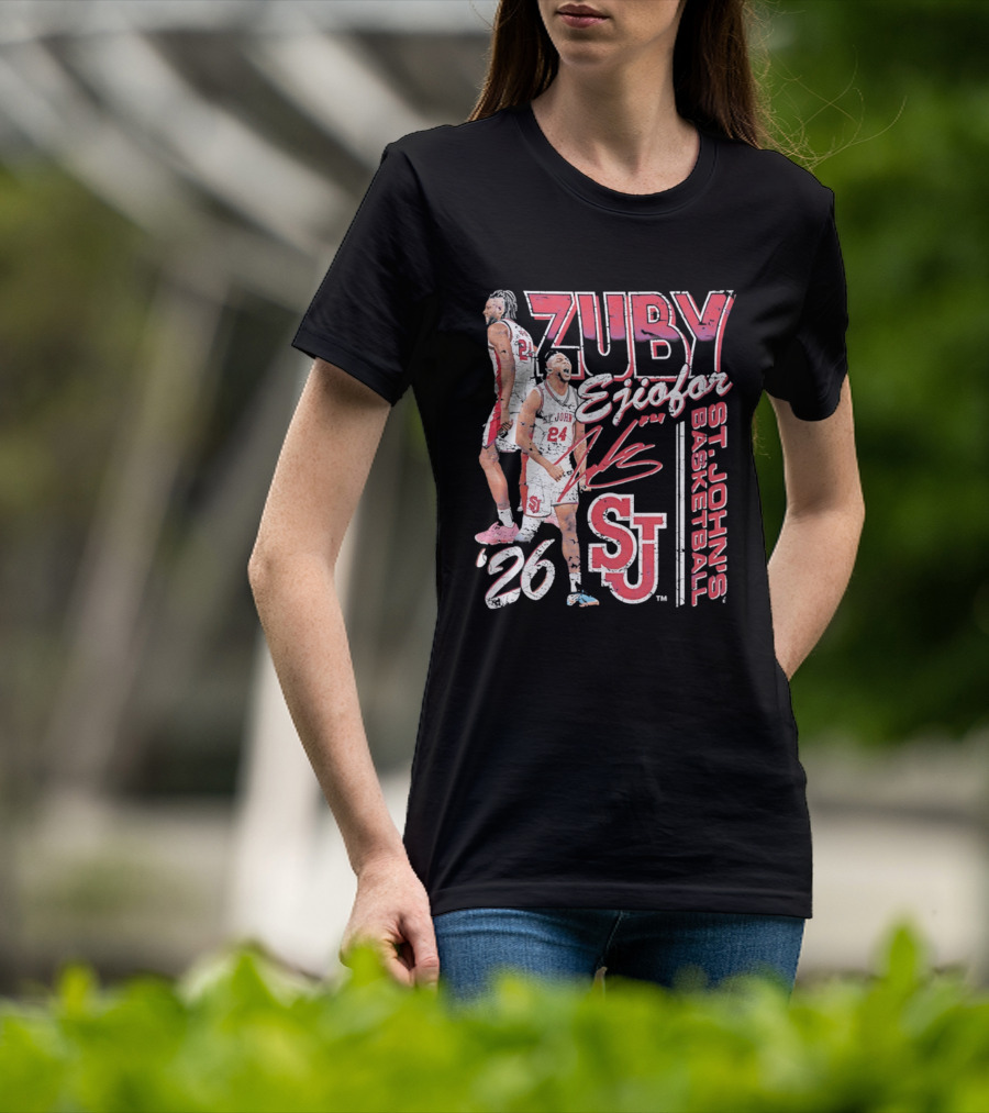 Zuby Ejiofor St. John's Basketball 26 SJ Red Storm 90s T-Shirt