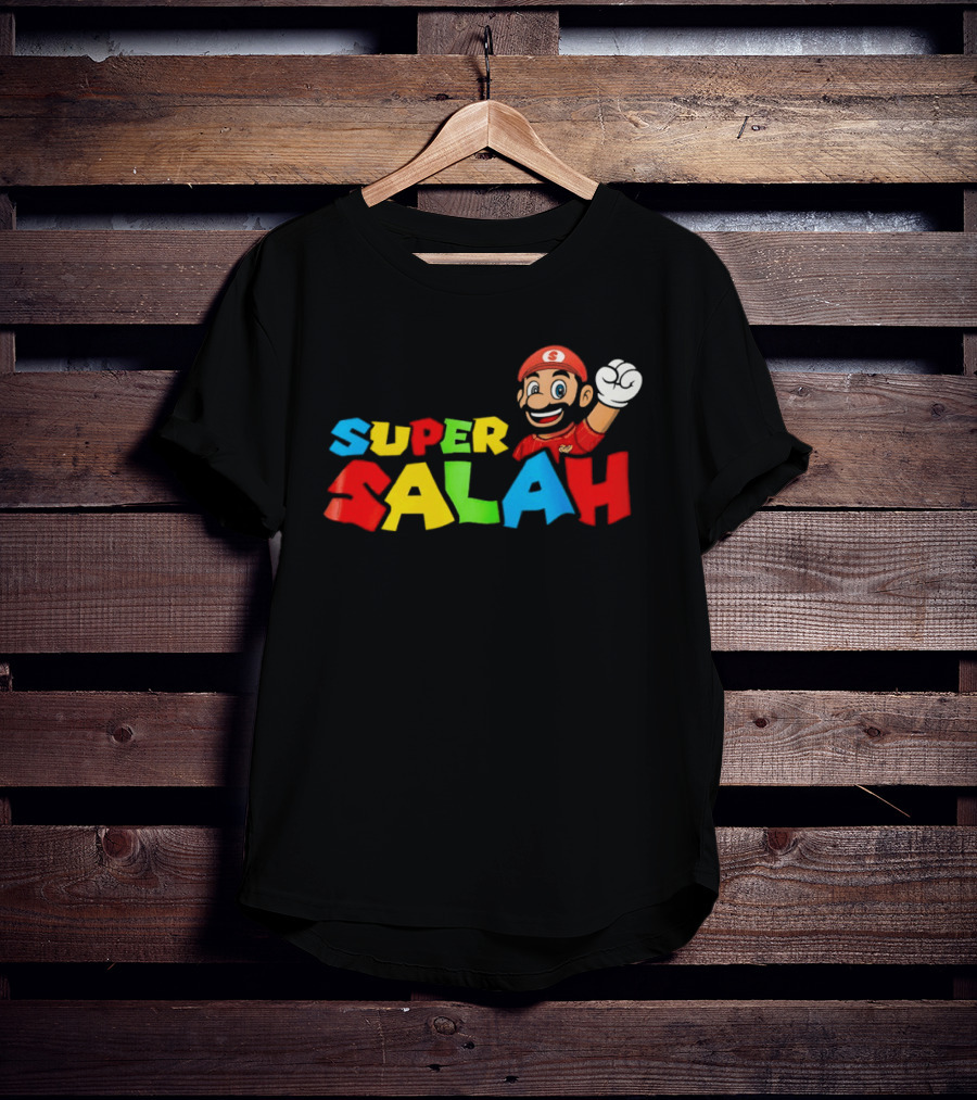 Super Salah Liverpool Fun Mario Gaming Adventure T-Shirt