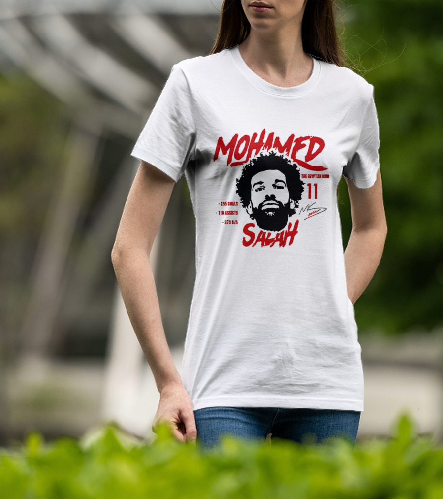 Liverpool Mohamed Salah Legend Number 11 King Of Goals T-Shirt