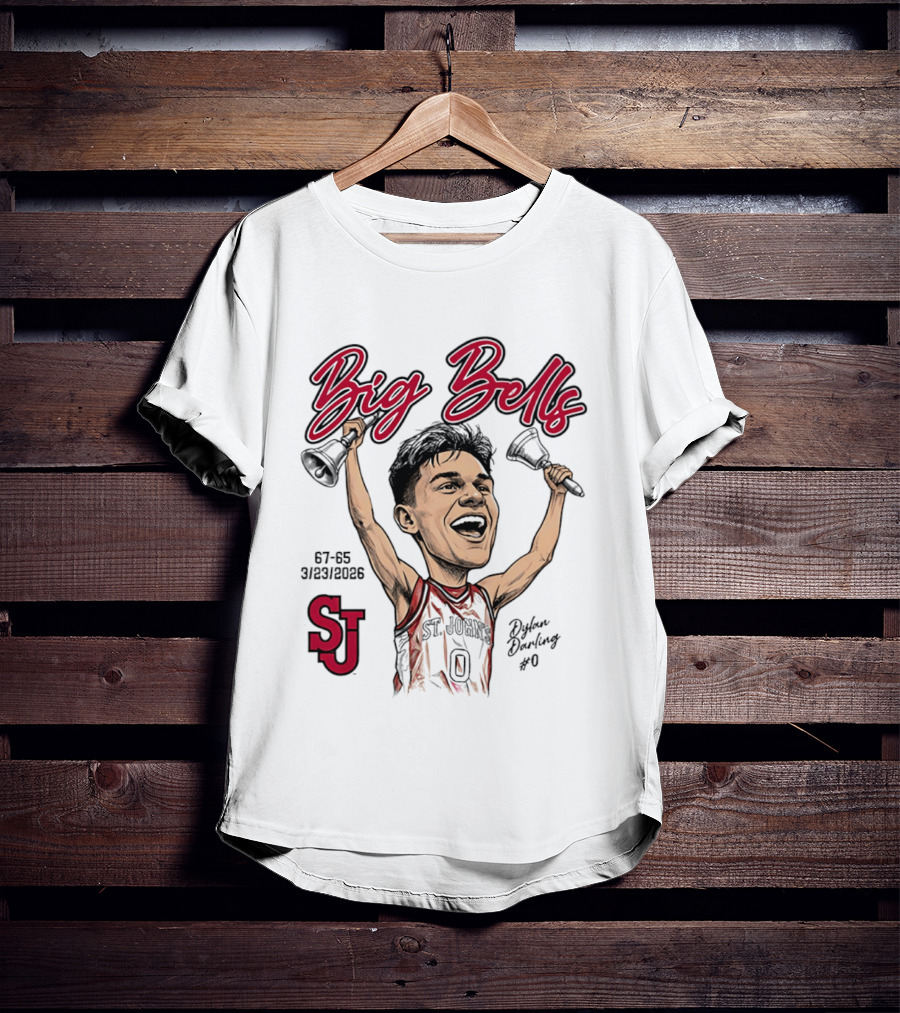 St. John's Red Storm Dylan Darling Big Bells Caricature 67 65 3/23/2006 T-Shirt