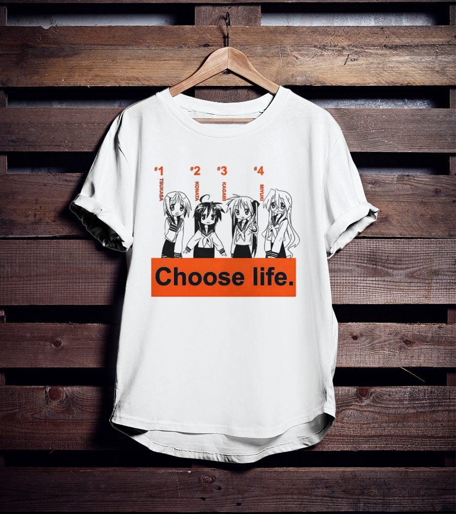 Tsukasa Konata Kagami Miyuki Choose Life T-Shirt