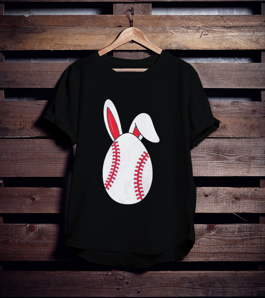Happy Easter Bunny Ears Baseball Egg T-Shirt