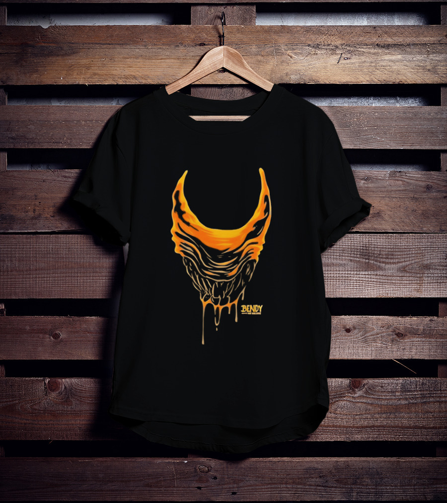 Bendy The Ink Demon Face Melting Dripping T-Shirt