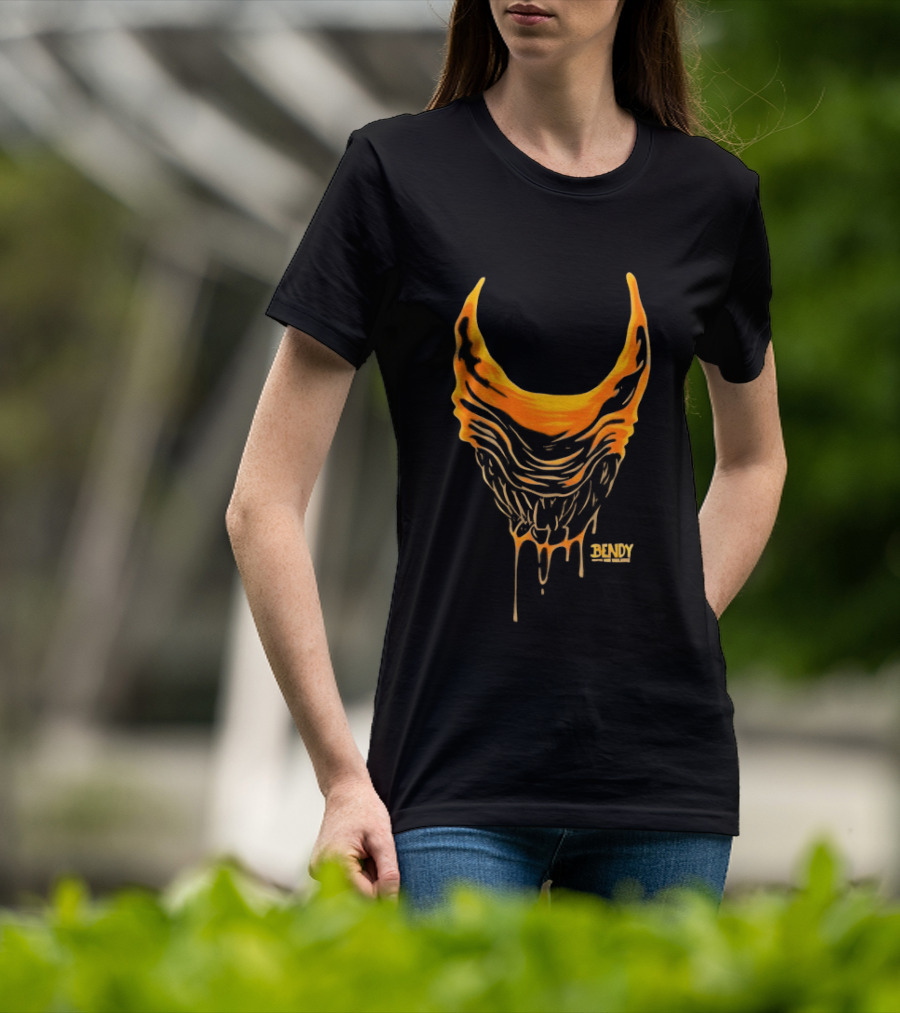 Bendy The Ink Demon Face Melting Dripping T-Shirt