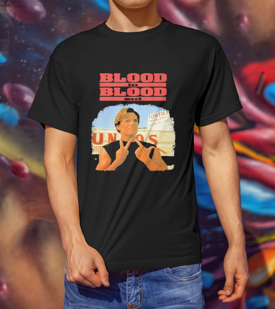 Blood In Blood Out Vatos Locos Image Tribute From Iconic Movie T-Shirt