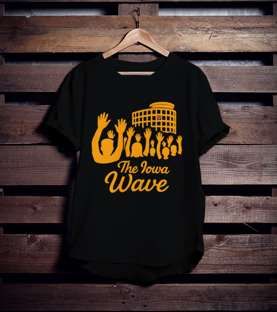 Iowa Hawkeyes The Iowa Wave Hospital Heart Gesture Iconic Fan Tradition T-Shirt