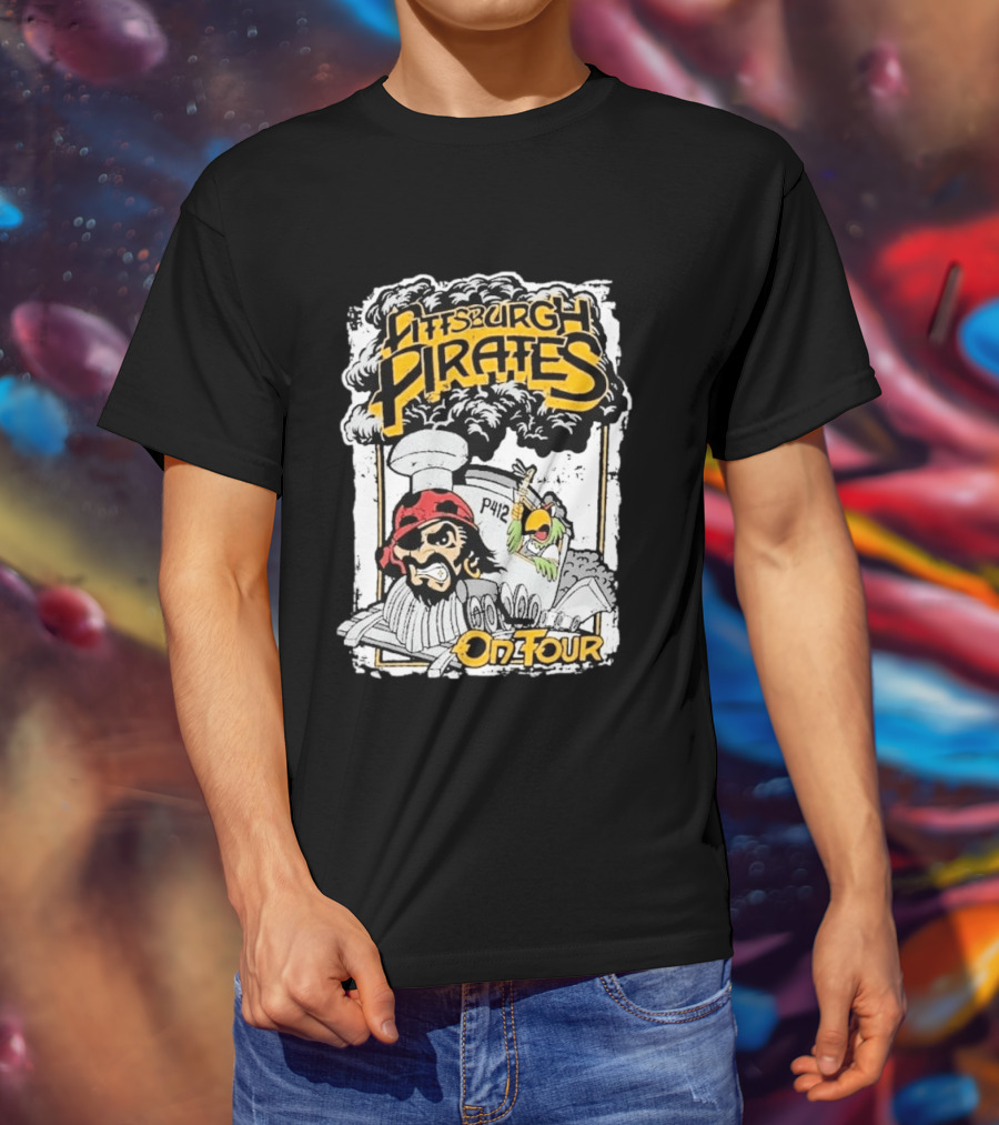 Pittsburgh Pirates P412 On Tour Pirate And Parrot Train T-Shirt