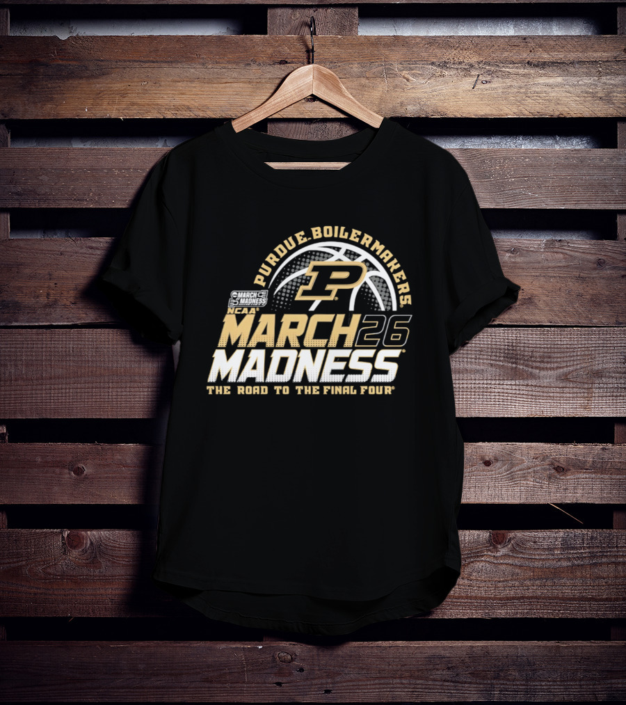 Purdue Boilermakers P March Madness 2026 The Road To The Final Four T-Shirt