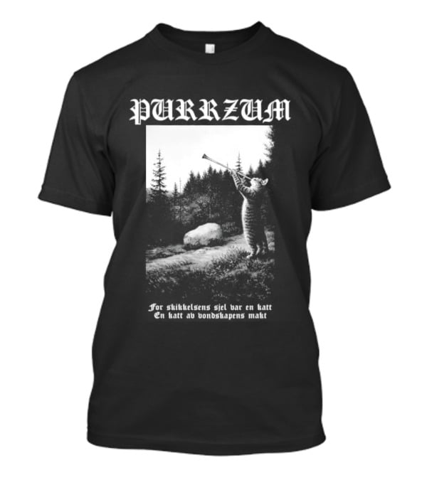 Purrzum Skikkelsens Sjel Var En Katt En Katt Av Vondskapens Makt Filosofem T-Shirt