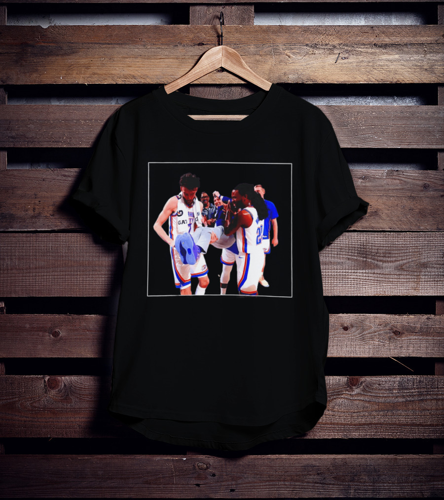 Oklahoma City Thunder Gallo Chet Holmgren Team Celebration T-Shirt