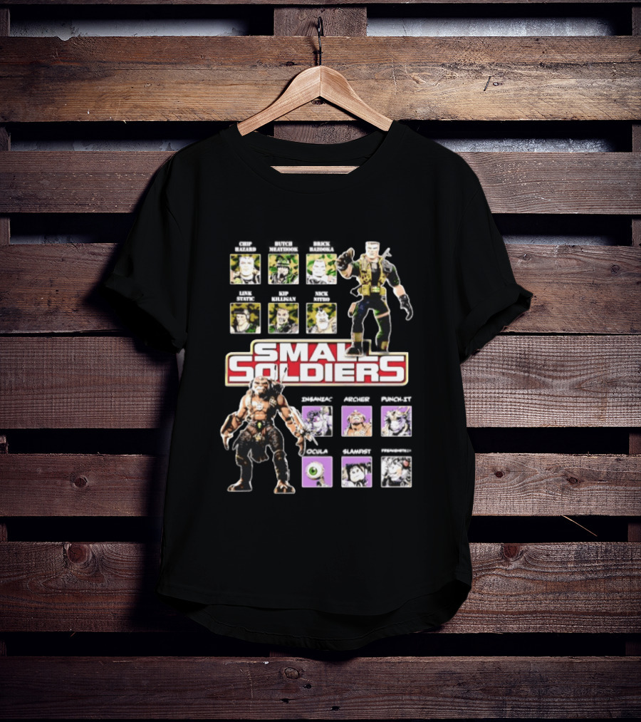 Small Soldiers 1998 Major Chip Hazard And Archer Globotech Characters T-Shirt