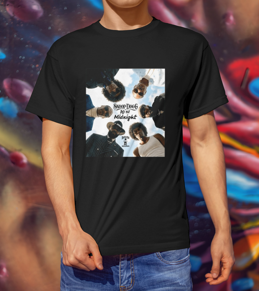 Snoop Dogg 10 Til Midnight Death Row Records Album Cover T-Shirt