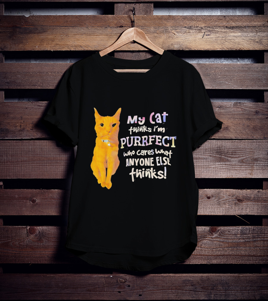 My Cat Thinks I'm Purrfect Who Cares What Anyone Else Thinks T-Shirt
