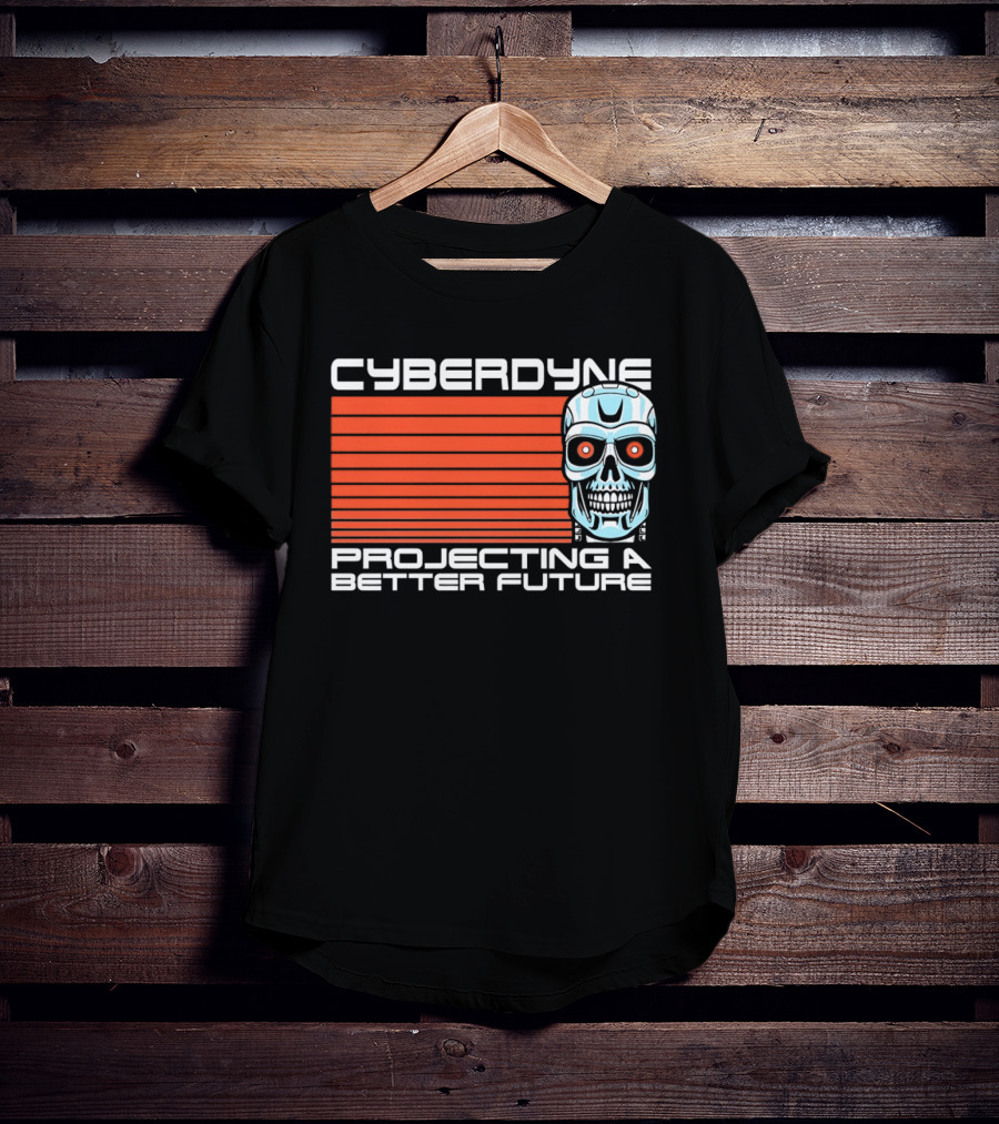 CYBERDYNE Projecting A Better Future Terminator Skull T-Shirt