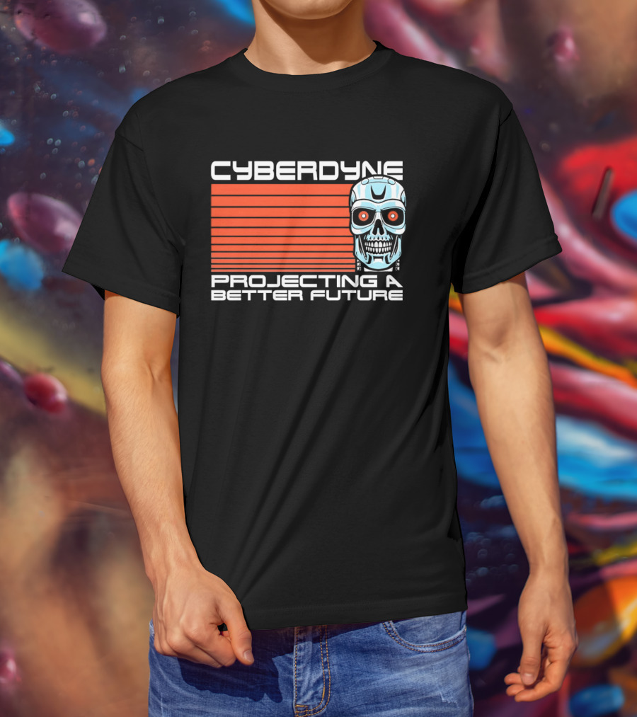 CYBERDYNE Projecting A Better Future Terminator Skull T-Shirt