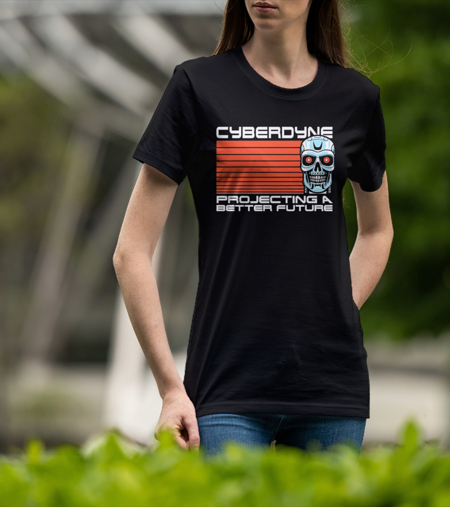CYBERDYNE Projecting A Better Future Terminator Skull T-Shirt