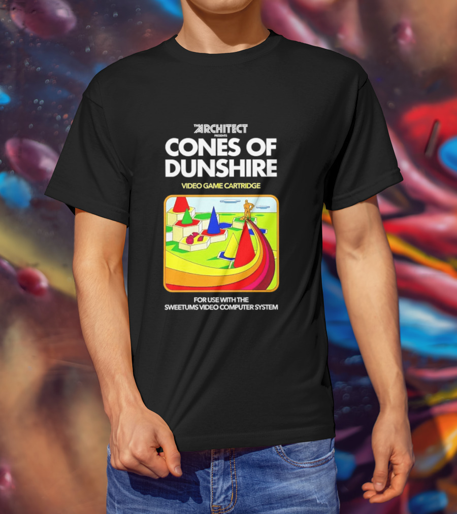 Architect Cones Of Dunshire Video Game Cartridge For Use With The Sweetums Video Computer System T-Shirt