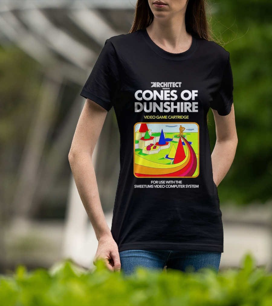 Architect Cones Of Dunshire Video Game Cartridge For Use With The Sweetums Video Computer System T-Shirt