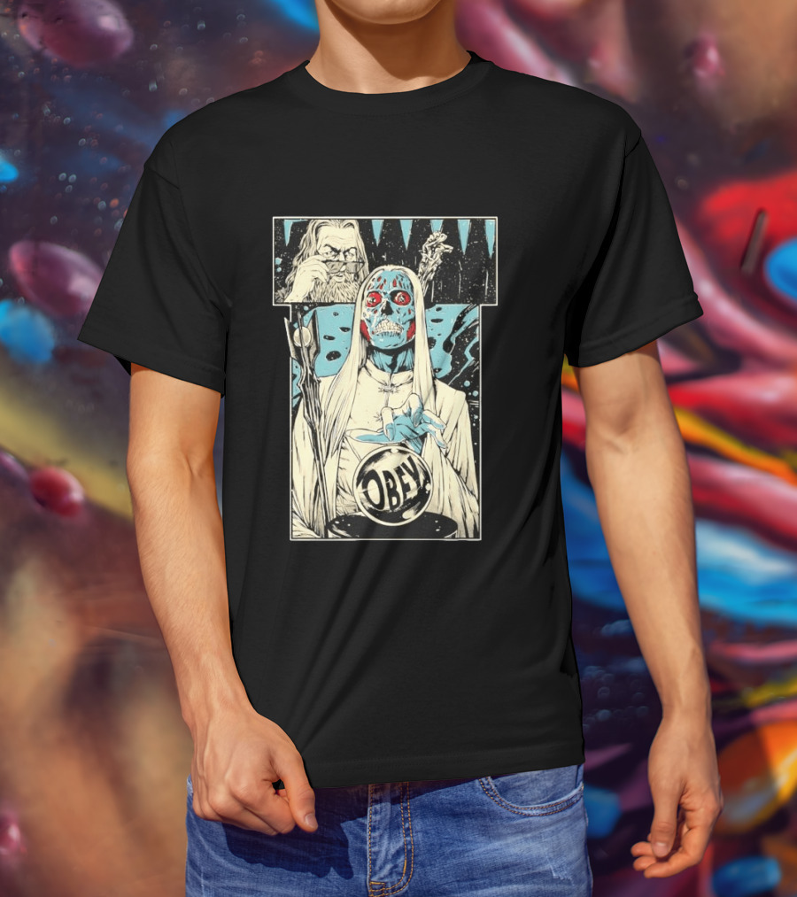 The Lord Of Obedience Obey Visionary Collide They Live X Lord Of The Ring T-Shirt