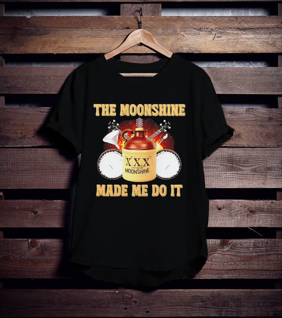The Moonshine Made Me Do It Jug And Instruments T-Shirt