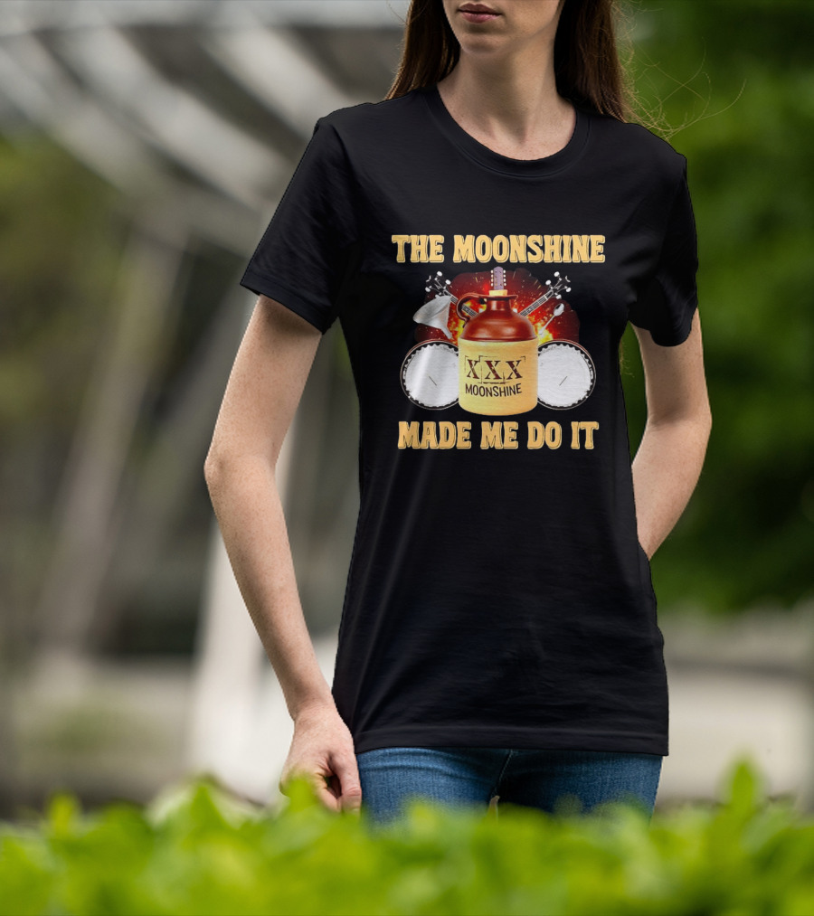 The Moonshine Made Me Do It Jug And Instruments T-Shirt