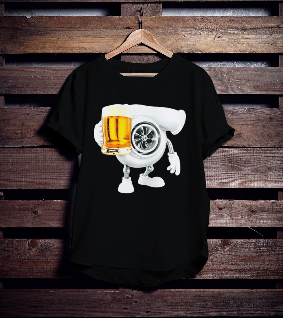 Turbocharger Holding Beer Meme T-Shirt