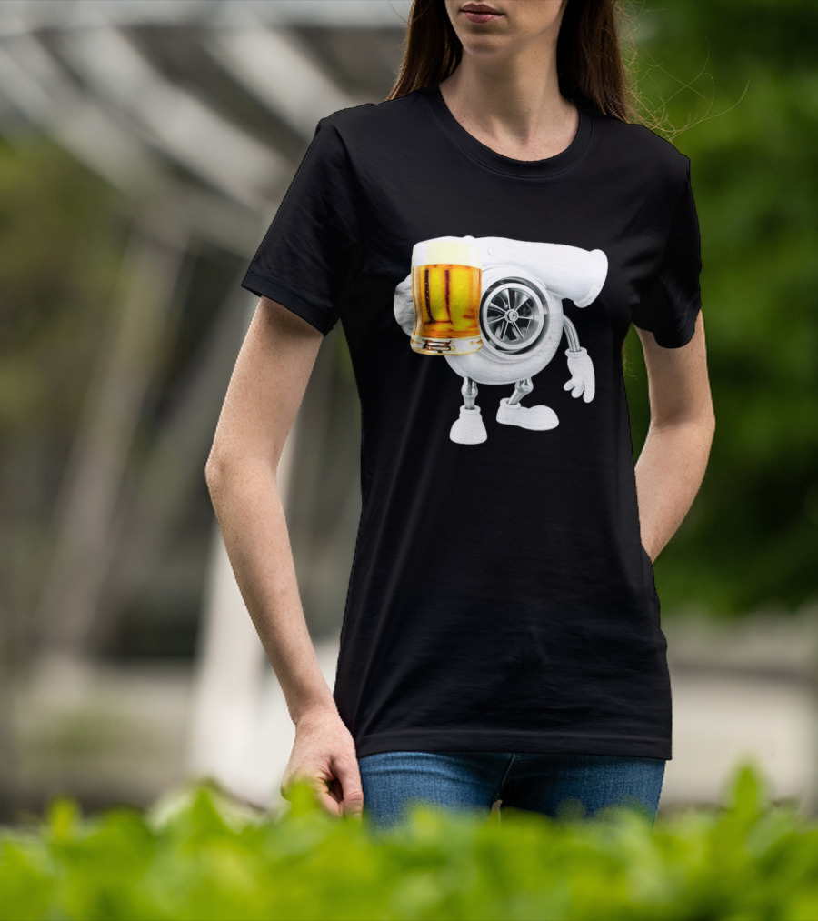 Turbocharger Holding Beer Meme T-Shirt