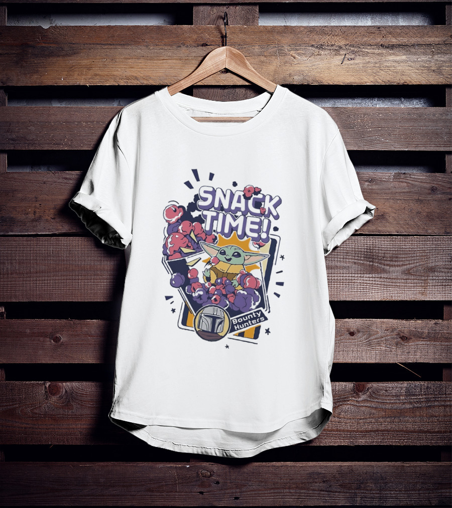 Snack Time Baby Yoda Star Wars Bounty Hunters T-Shirt