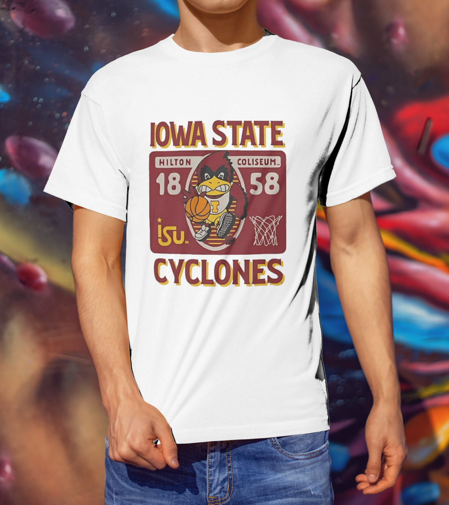 Iowa State Cyclones Hilton Coliseum 1858 Basketball T-Shirt