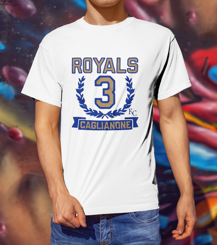 Kansas City Royals Jac Caglianone 3 Wreath KC T-Shirt