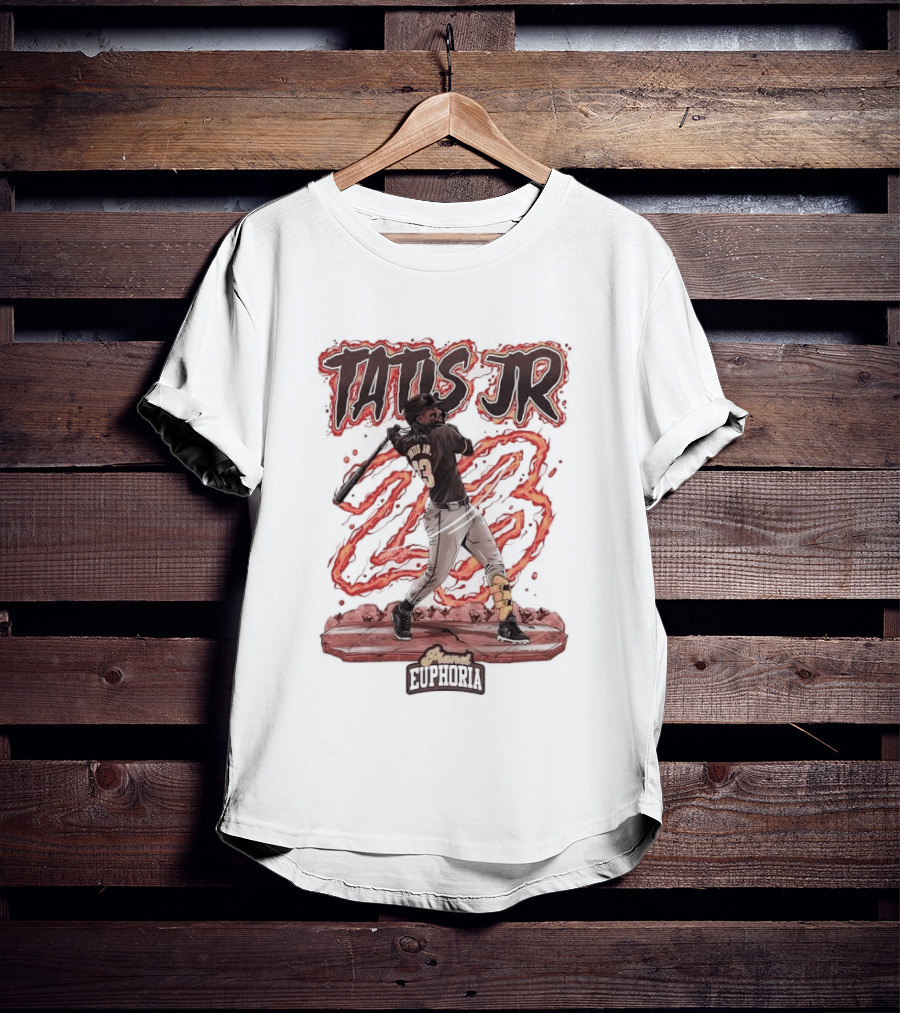 Fernando Tatis Jr San Diego Padres MLB Number 23 Fire Batting Euphoria T-Shirt