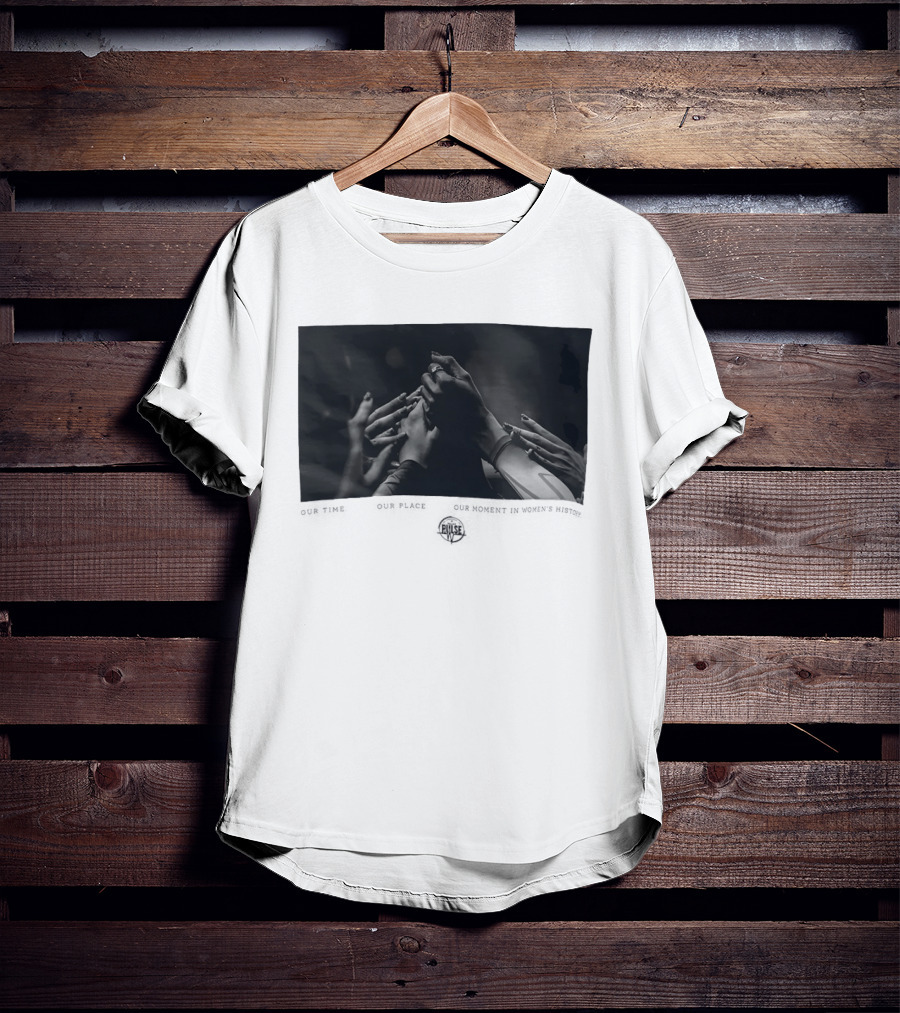 Our Time Our Place Our Moment In Women's History Dallas Pulse Unity Hands T-Shirt