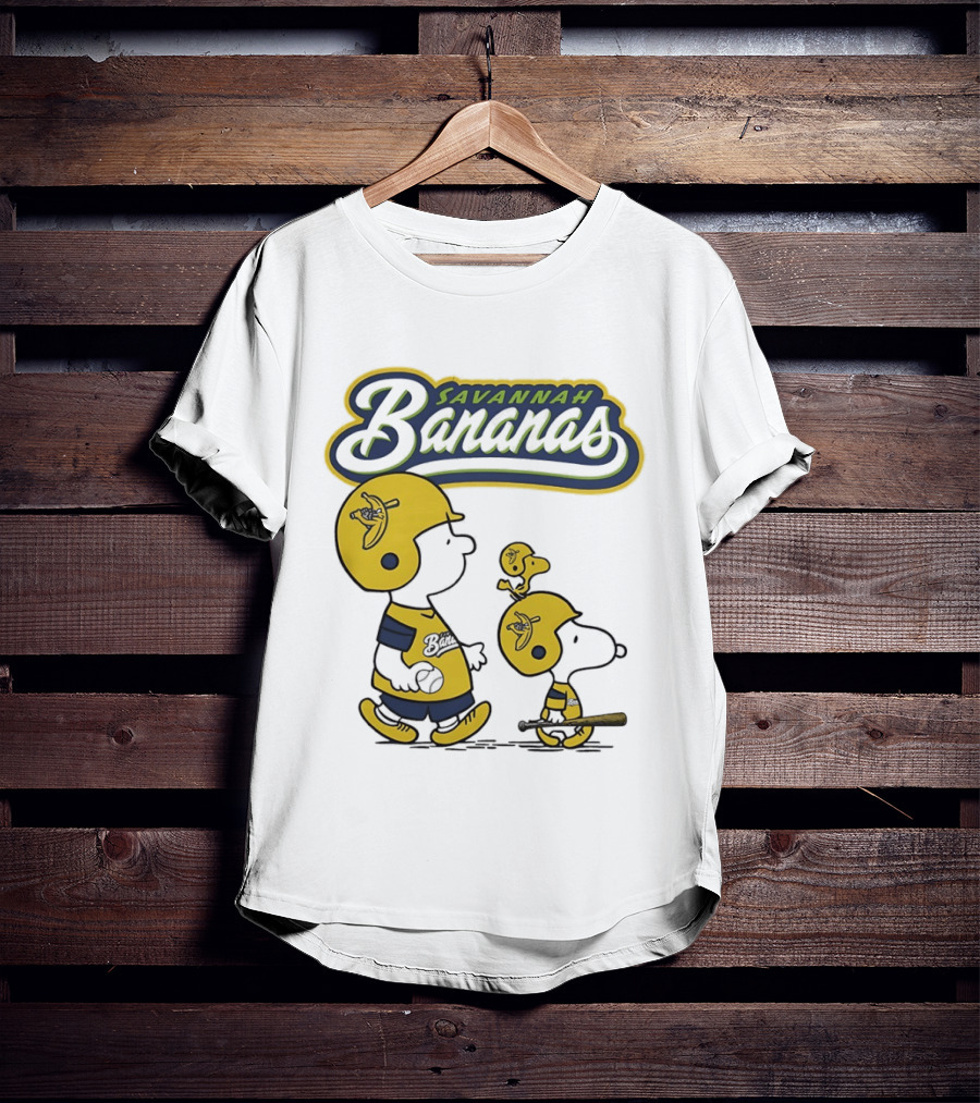 Savannah Bananas Peanuts Characters Baseball T-Shirt