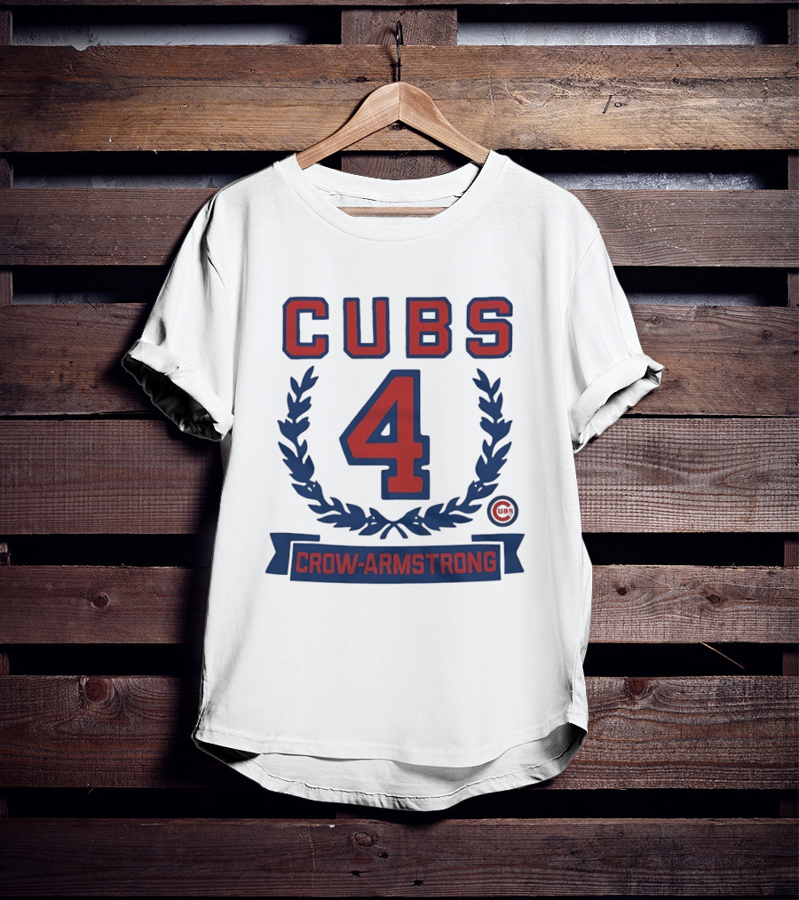 Cubs 4 Crow Armstrong Rookie Wreath T-Shirt