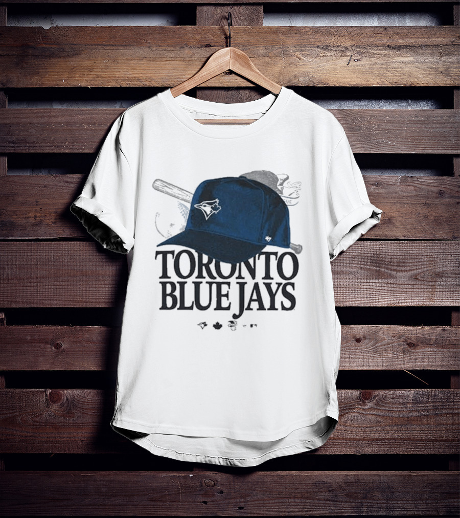 Toronto Blue Jays Baseball Cap And Bat Motif '47 T-Shirt