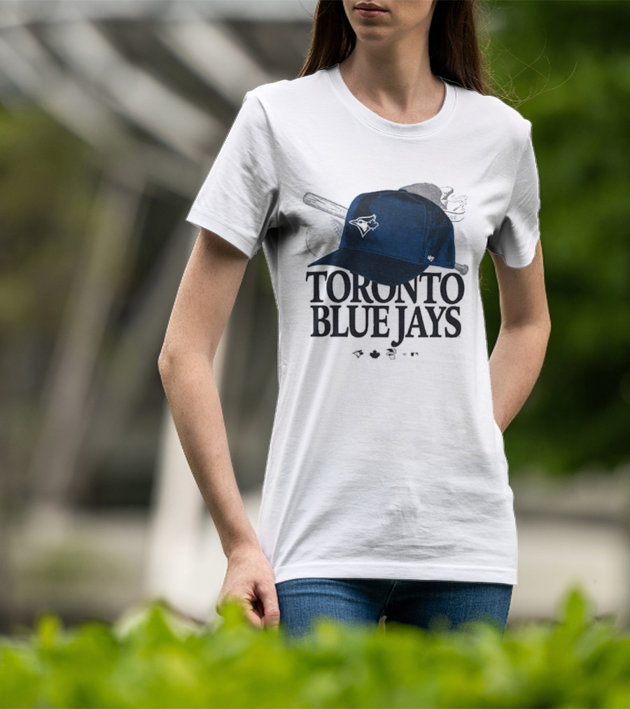 Toronto Blue Jays Baseball Cap And Bat Motif '47 T-Shirt