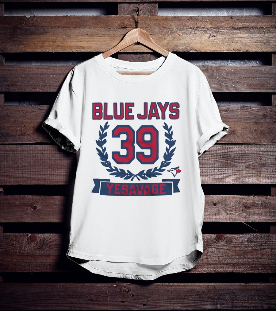 Blue Jays 39 Yesavage Wreath Toronto Rookie T-Shirt