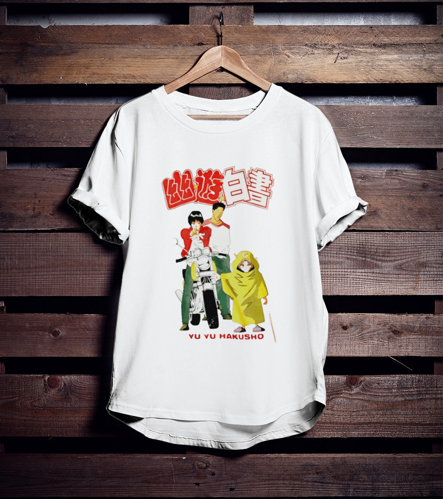 Ron Funches Loot Howard Yu Yu Hakusho Anime 90s Nostalgia Yusuke Kuwabara Hiei Kurama Motocross T-Shirt