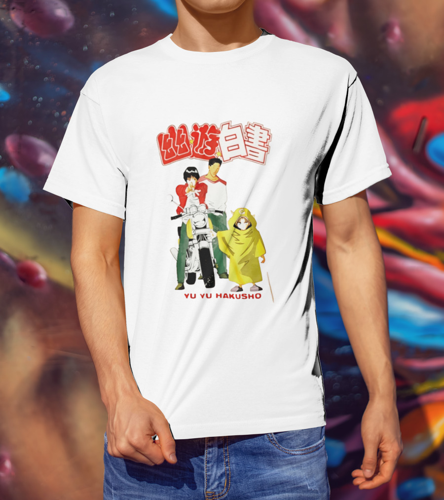 Ron Funches Loot Howard Yu Yu Hakusho Anime 90s Nostalgia Yusuke Kuwabara Hiei Kurama Motocross T-Shirt