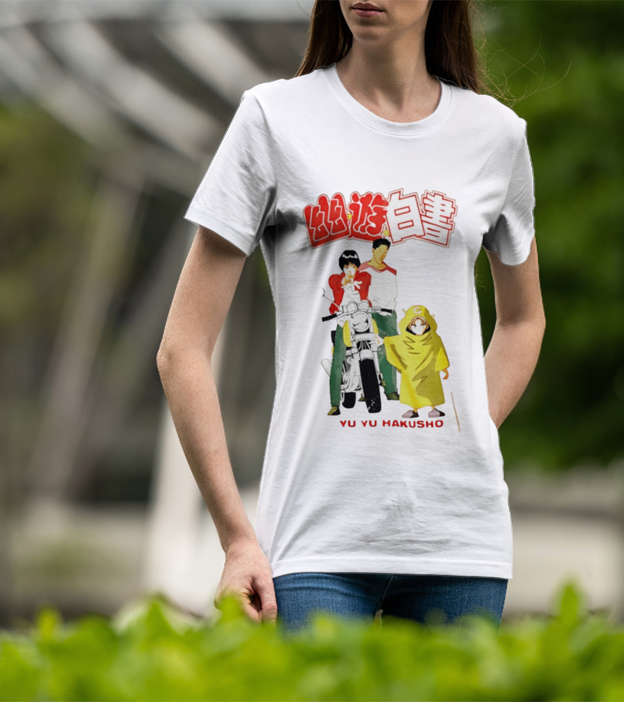 Ron Funches Loot Howard Yu Yu Hakusho Anime 90s Nostalgia Yusuke Kuwabara Hiei Kurama Motocross T-Shirt